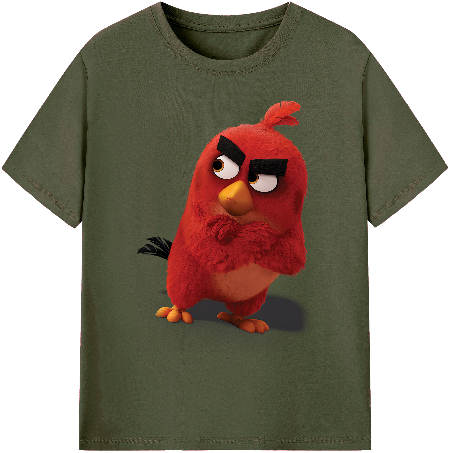 （画像用） Angry Birds アングリーバード 綿100％ メンズ半袖Tシャツ｜肌触りやわらか＆通気性